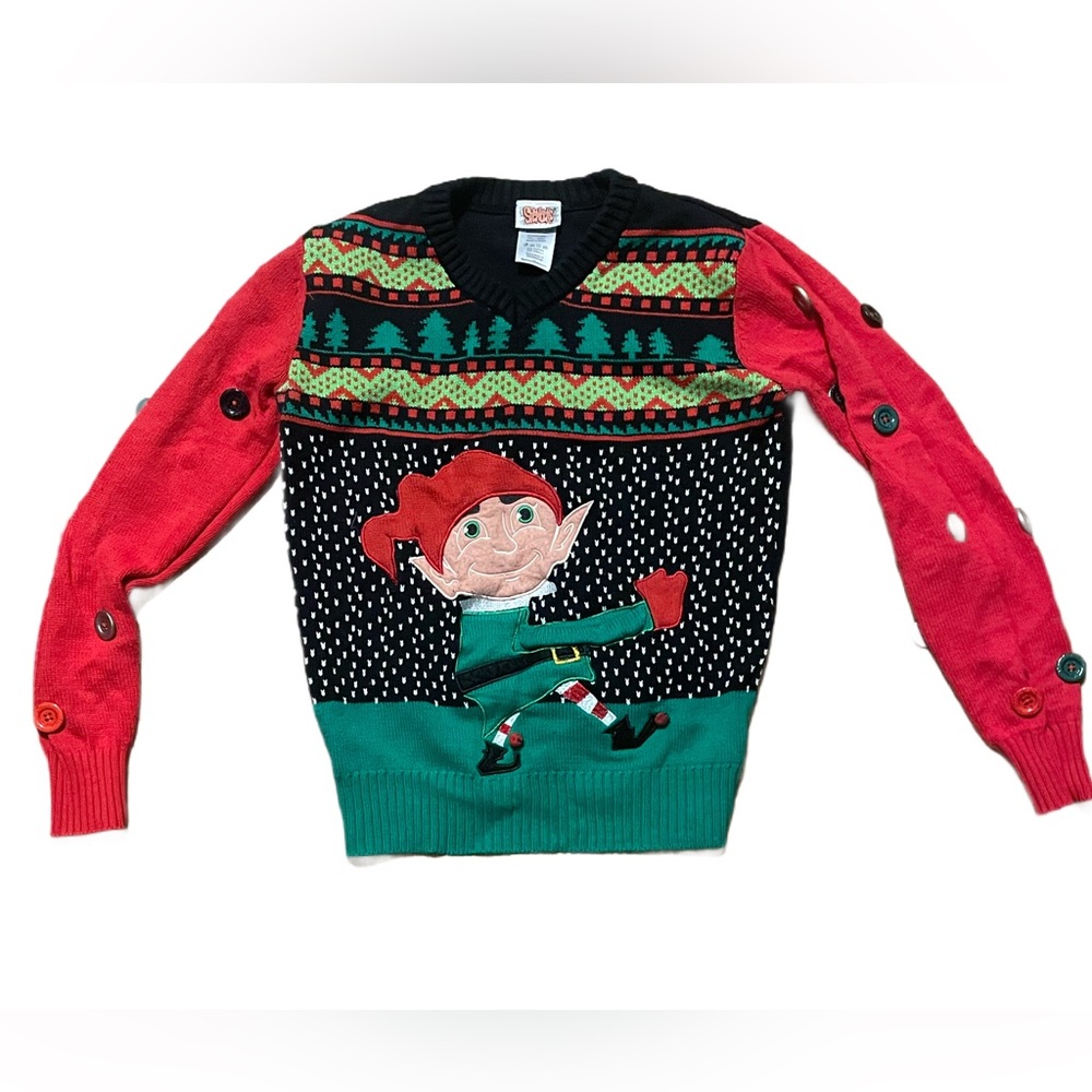 Festive Elf Sweater - Red and Green